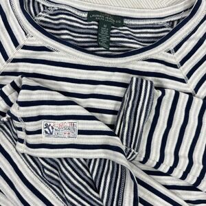 LRL Ralph Lauren Sweatshirt Women's Medium Crew‎ Neck Striped Lightweight